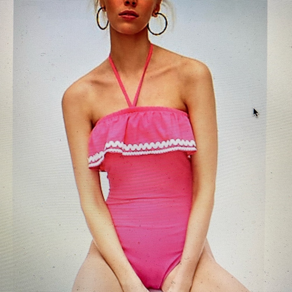 Pink Ruffled Swimsuit